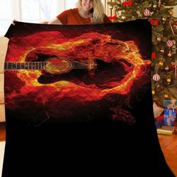 Electric Guitar Quilt Pou and Home Decor