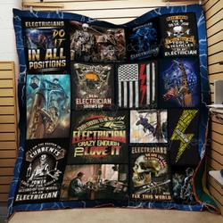 Electrician Clm020717 Quilt Blanket and Home Decor