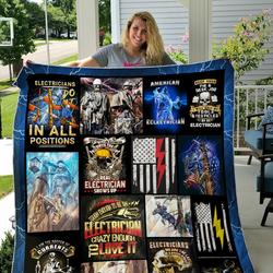 Electricians Do It In All Positions Quilt Blanket Great Customized Blanket Gifts For Birthday Christmas Thanksgiving and Home Decor