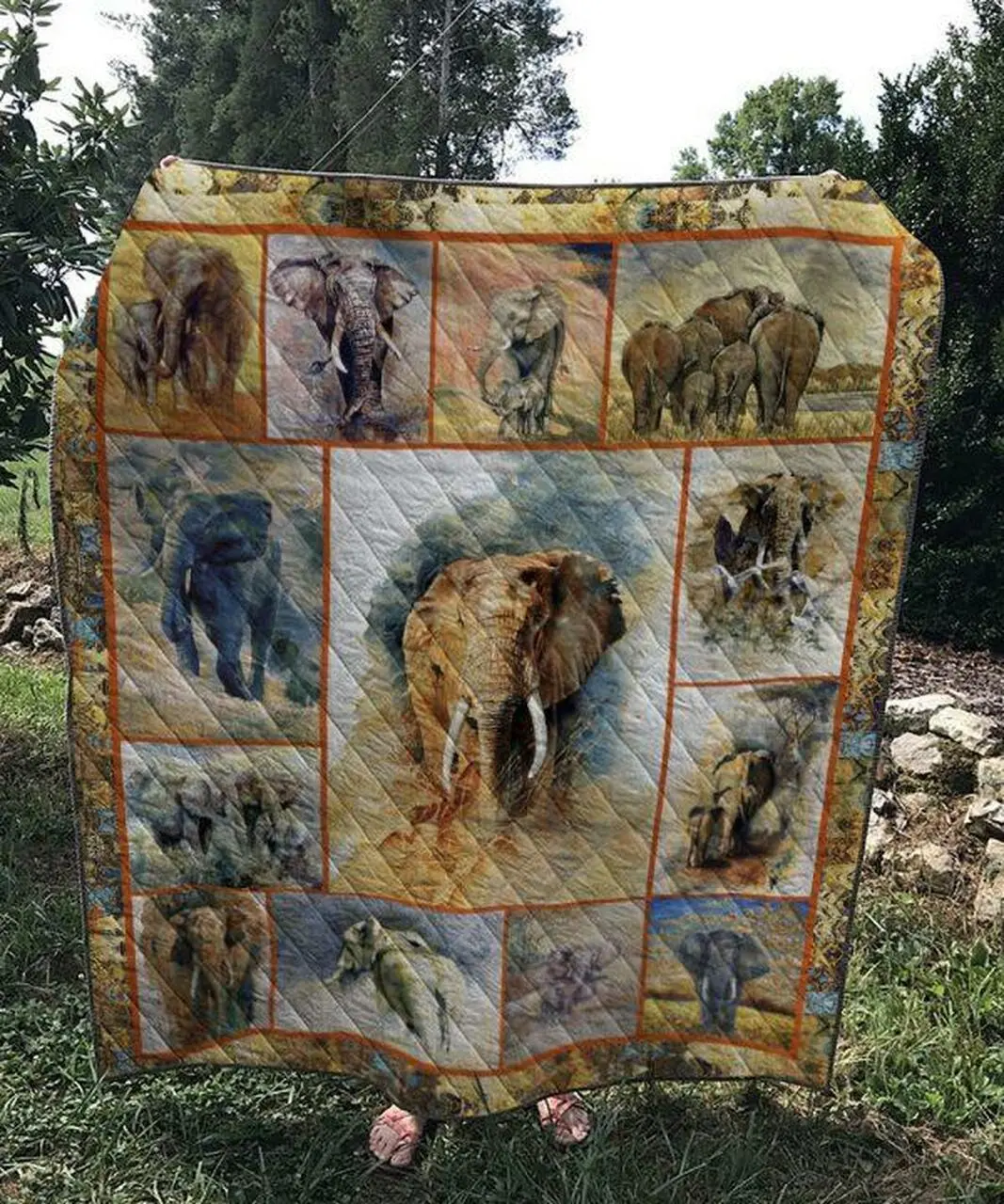 Elephant 1103 44 Quilt Blanket Quilt and Home Decor