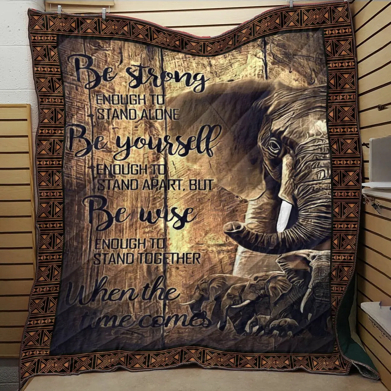Elephant Be Strong BH7 NTTH011298 3D Customized Quilt and Home Decor