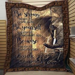 Elephant Be Strong BH7 NTTH011298 3D Customized Quilt and Home Decor