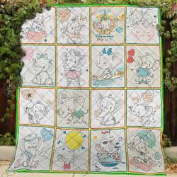 Elephant Bog Quilt Blanket ABC06011131 and Home Decor