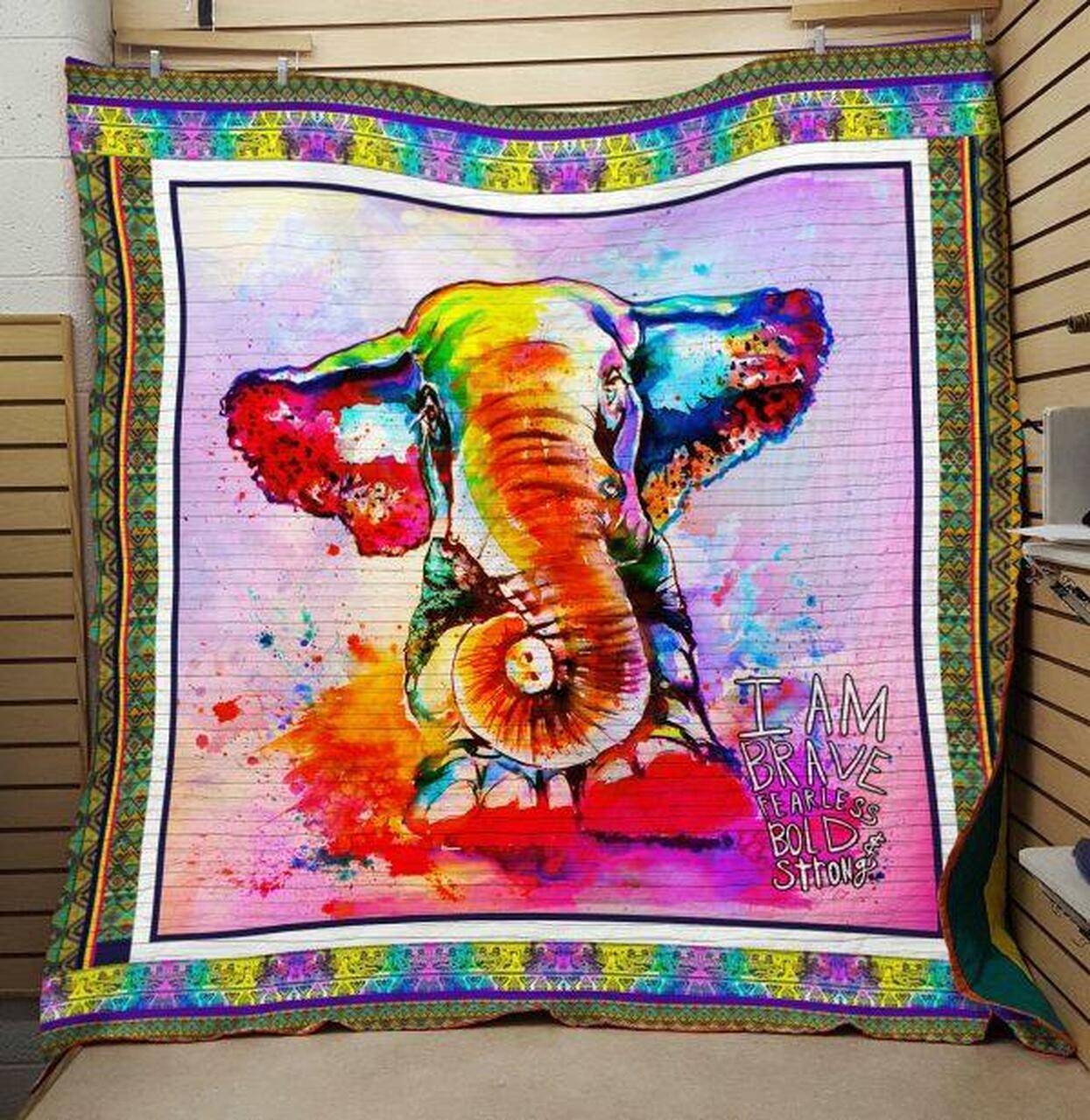 Elephant C2003 Quilt Blanket Quilt and Home Decor
