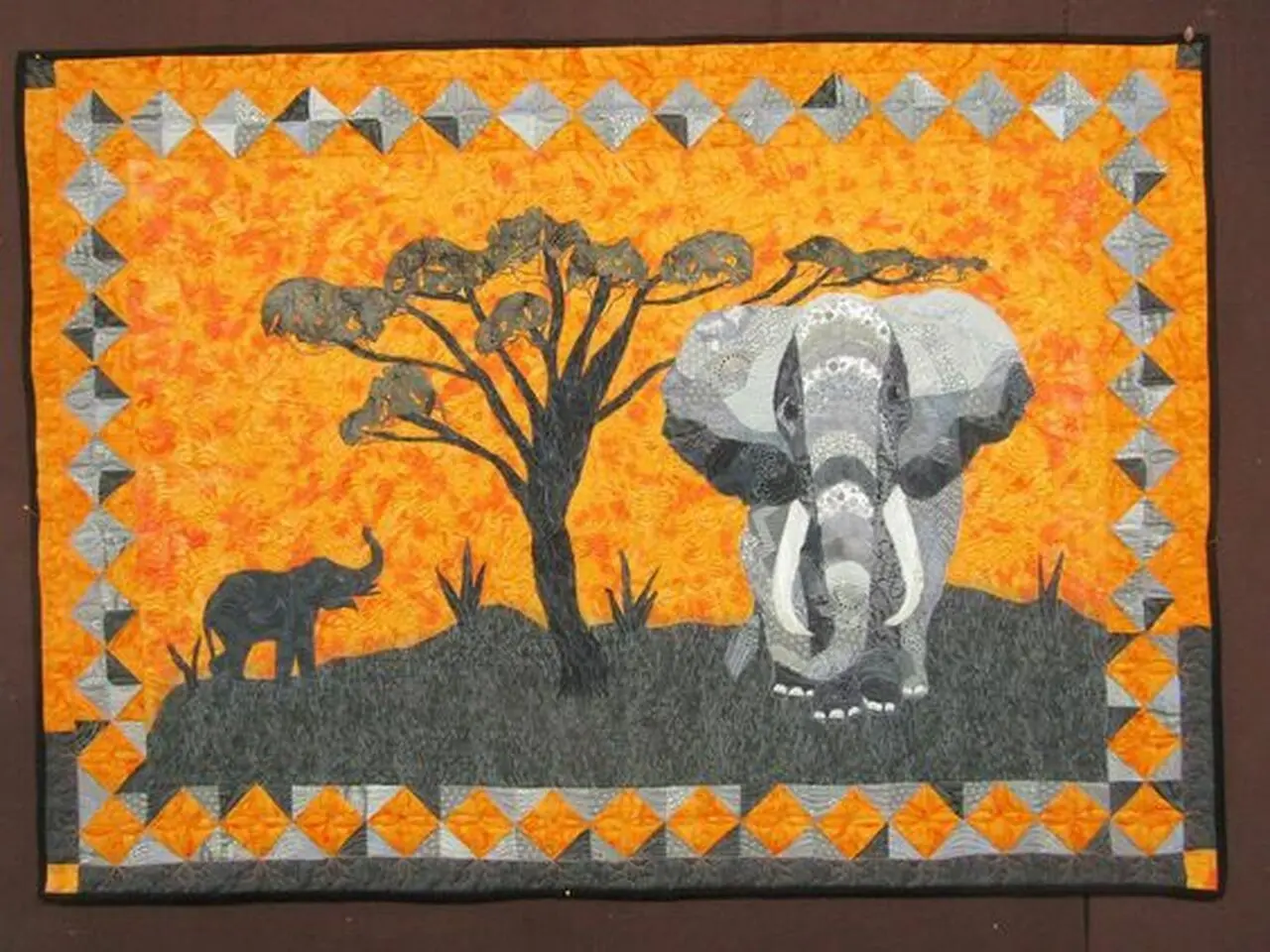 Elephant Cla1510114Q Quilt Blanket and Home Decor
