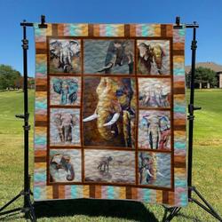 Elephant DHCCNA0909 Quilt Blanket and Home Decor