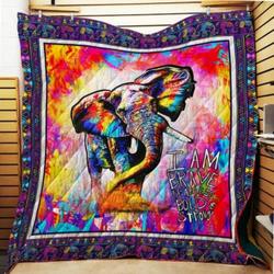 Elephant Elephant Steps Quilt Blanket Dhc0201201208Td and Home Decor