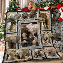 Elephant For Lover 3D Customized Quilt and Home Decor