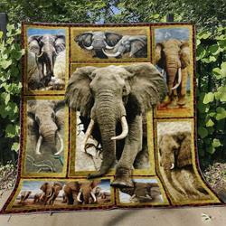 Elephant Hm080710 Quilt Blanket and Home Decor