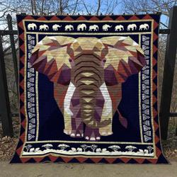 Elephant Hn210517 Quilt Blanket and Home Decor