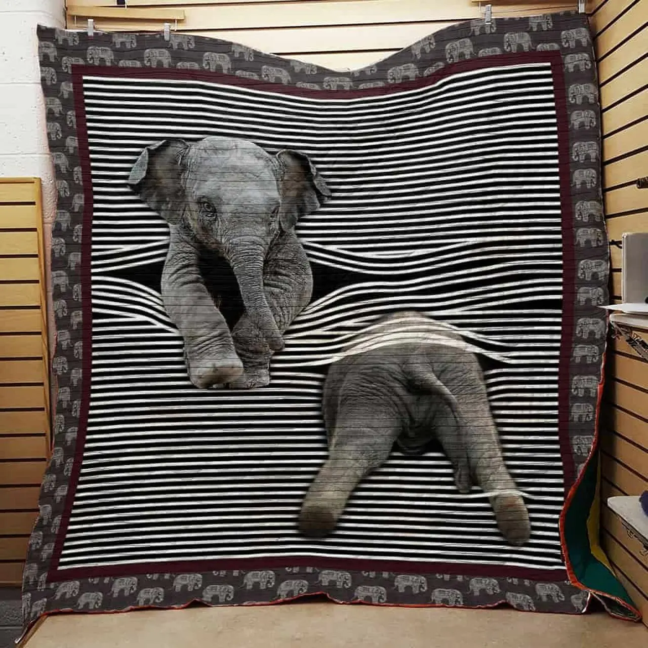 Elephant Let Find Me Quilt Blanket Dhc0201201276Td and Home Decor