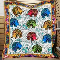 Elephant Mandala Quilt Ffq and Home Decor