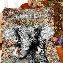 Elephant Mandala Quilt Pli and Home Decor