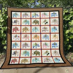 Elephant Ml170715 Quilt Blanket and Home Decor