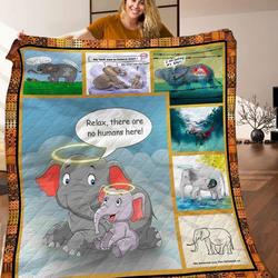 Elephant Mom Quilt Blanket C9B060603Na and Home Decor