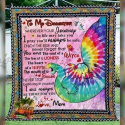 Elephant Mom To My Daughter Quilt Blanket ABC111209 and Home Decor