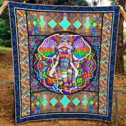 Elephant Na130701B Tbg Quilt Blanket and Home Decor