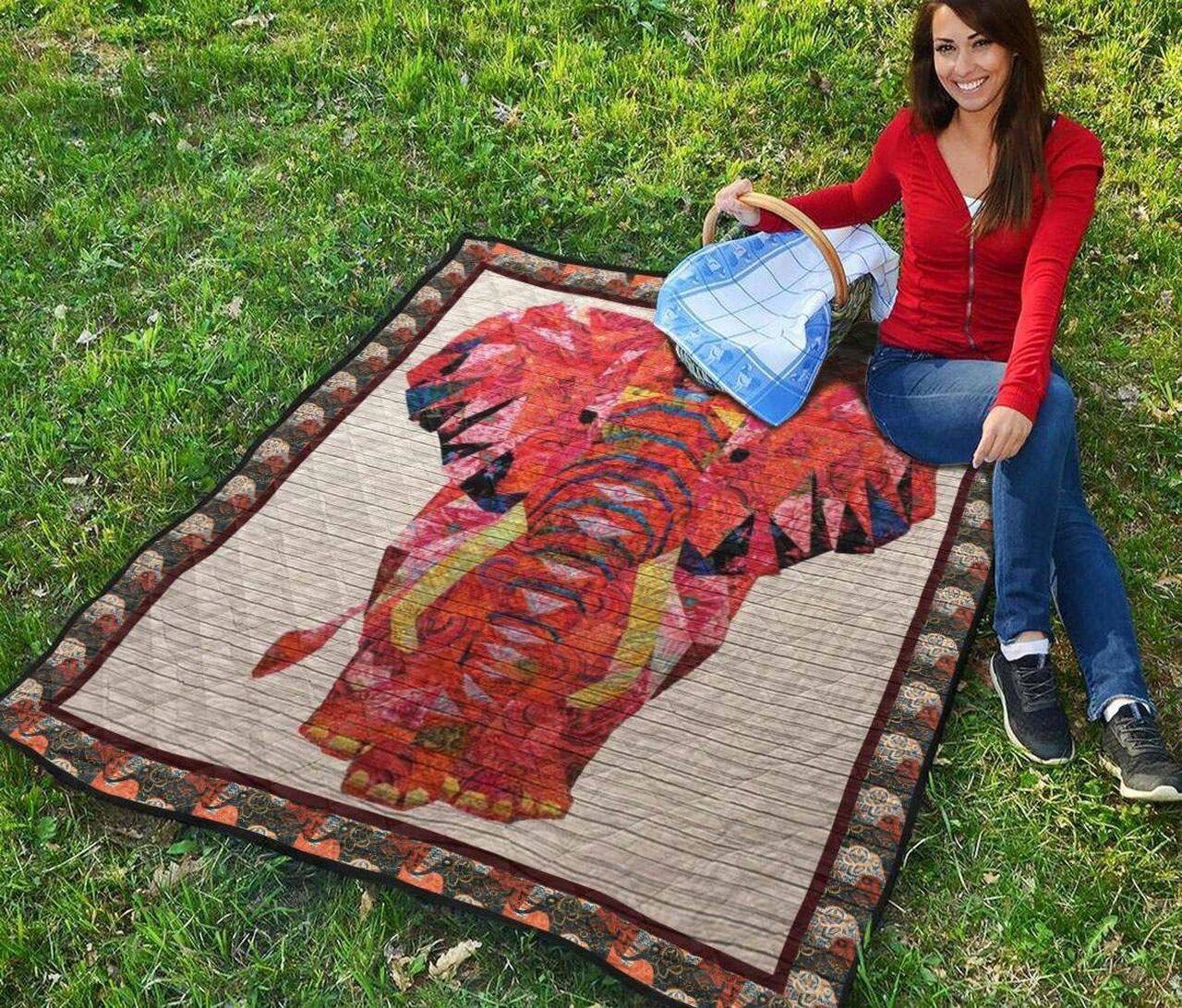 Elephant Ng110701B Tbg Quilt Blanket and Home Decor