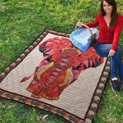 Elephant Ng110701B Tbg Quilt Blanket and Home Decor