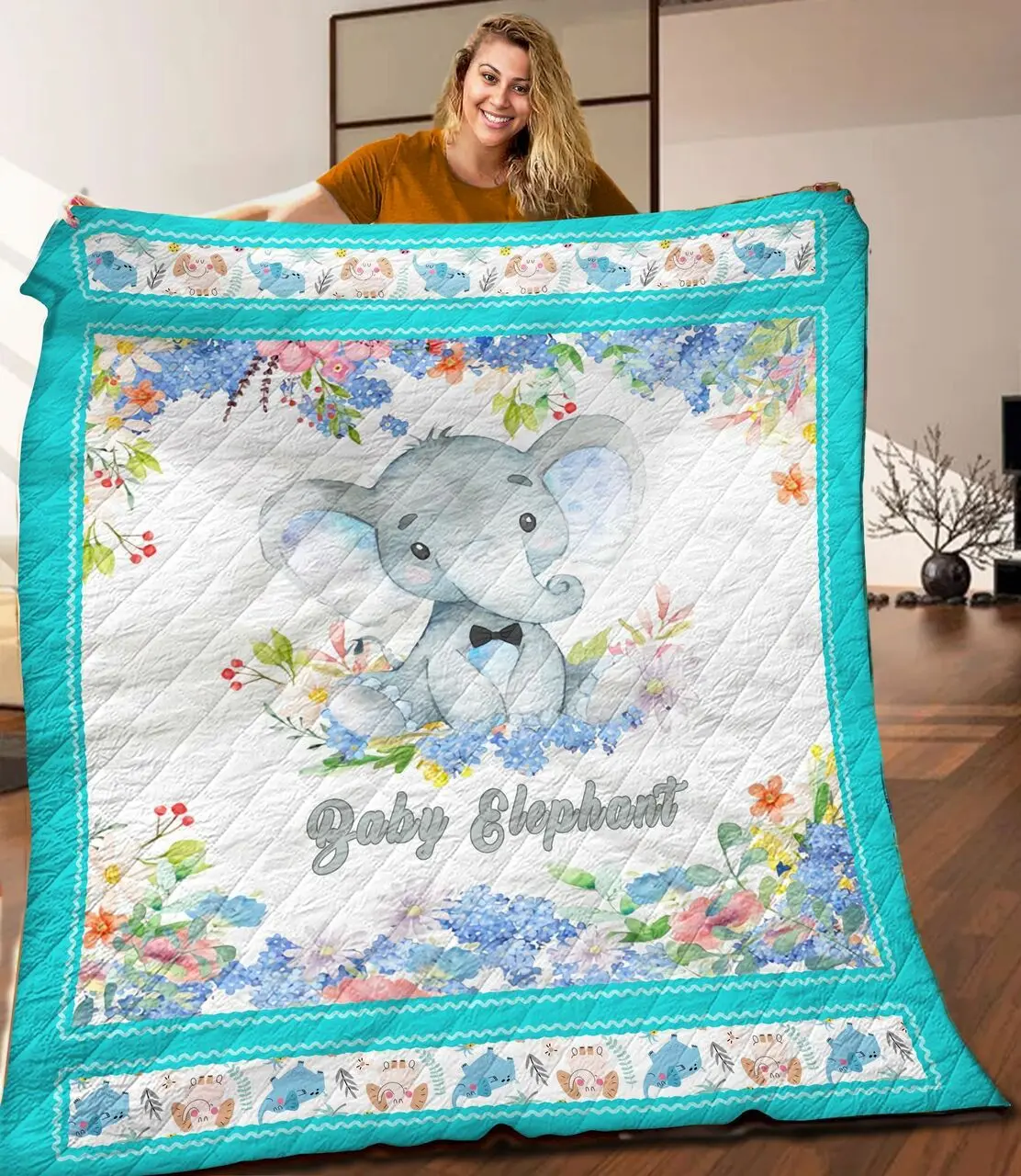 Elephant Quilt Blanket C9B040545MI and Home Decor