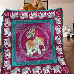 Elephant Quilt Blanket C9B160325PT and Home Decor