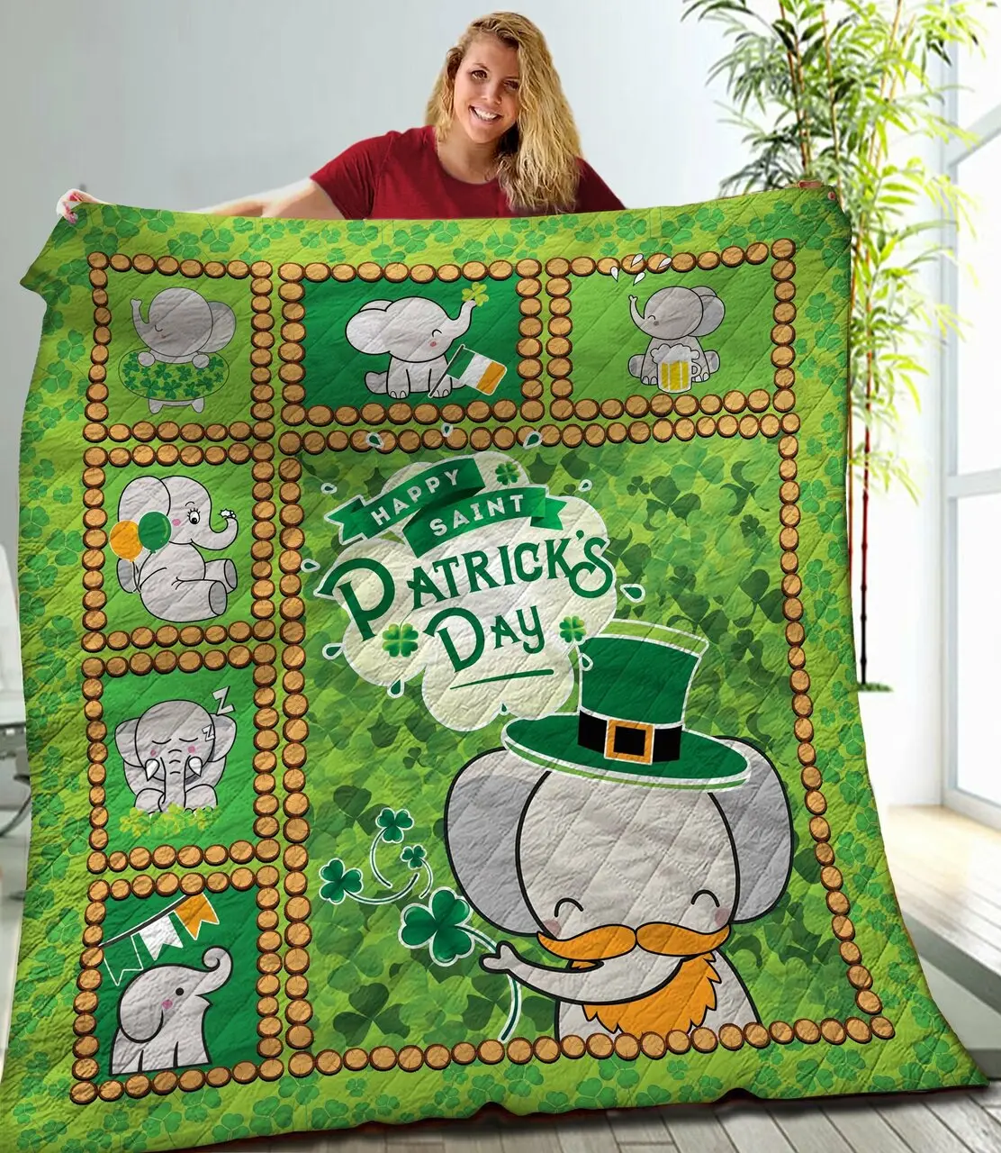 Elephant Quilt Lcb and Home Decor