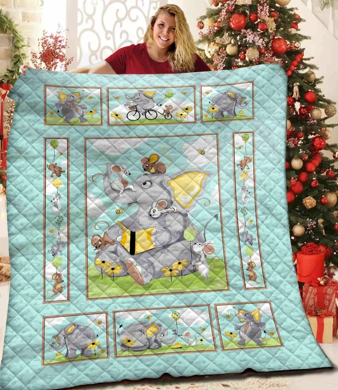 Elephant Quilt Pfo and Home Decor