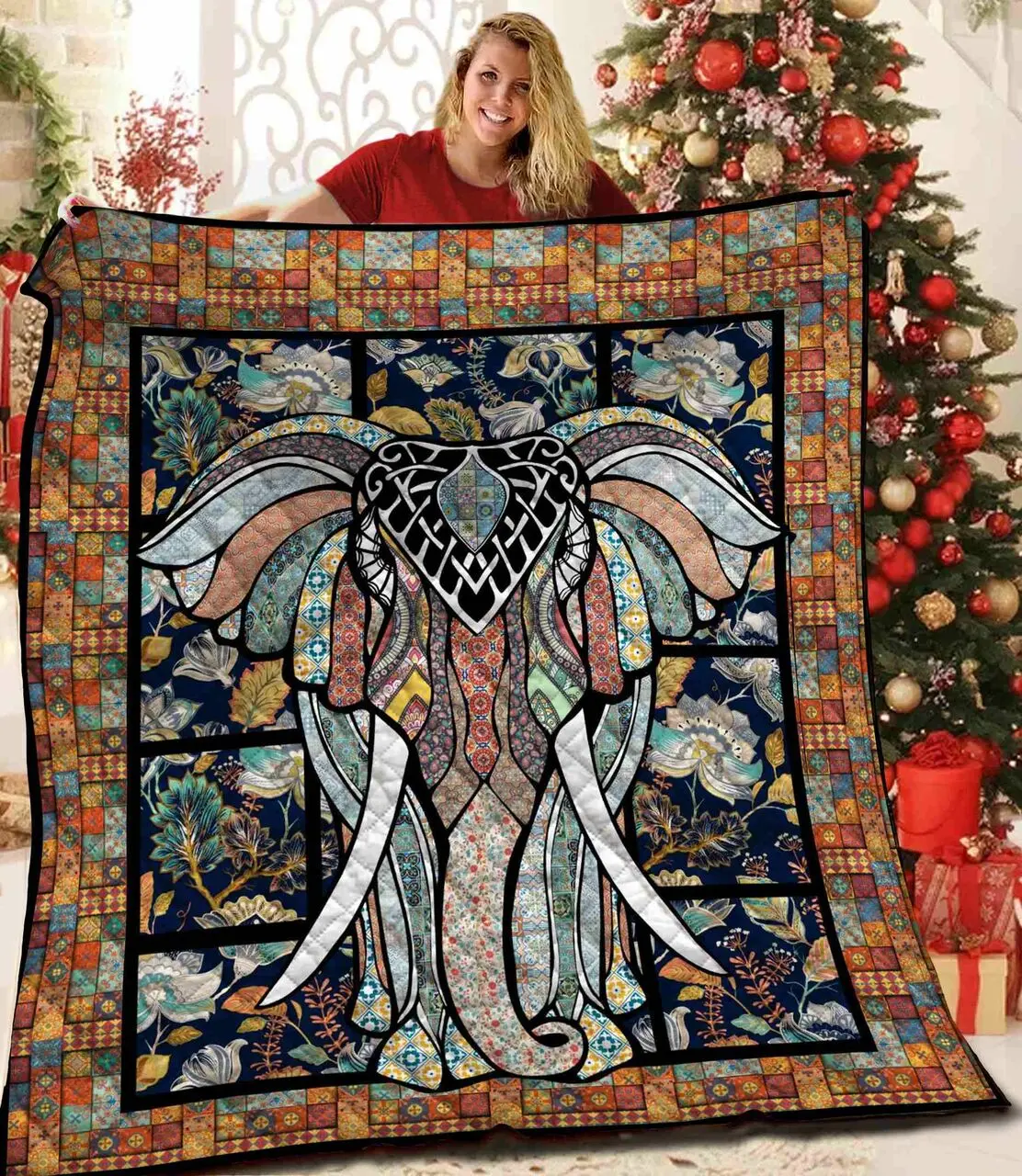 Elephant Quilt Pgx and Home Decor