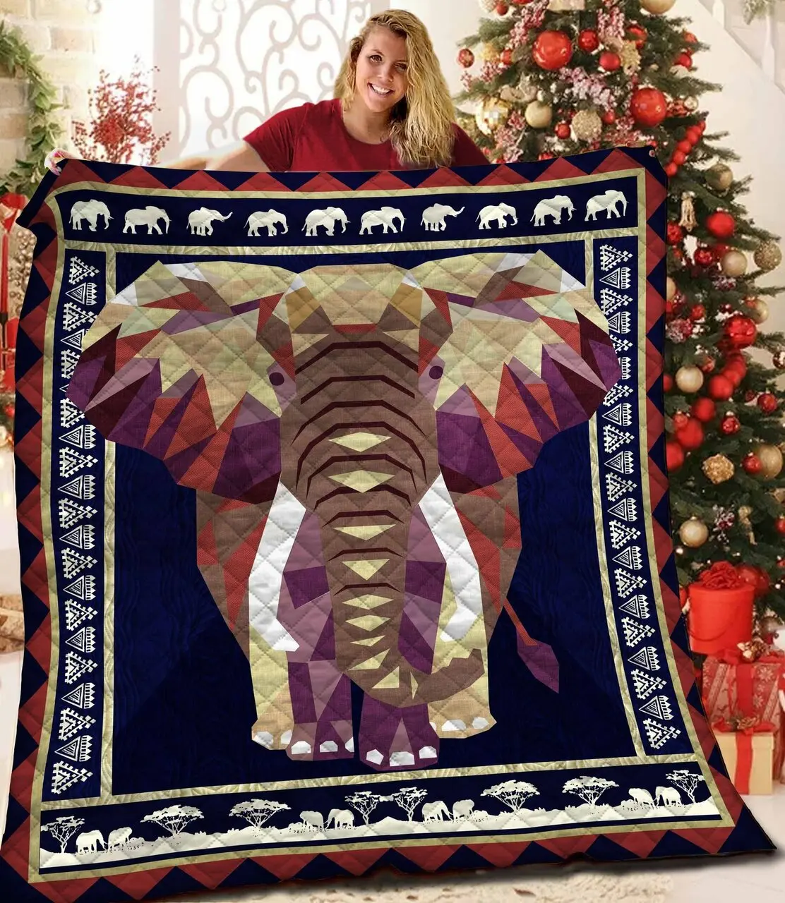 Elephant Quilt Pkt and Home Decor