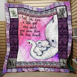 Elephant She Loved A Little Girl Very Much Quilt and Home Decor
