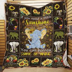 Elephant Sunflower Quilt Kyf and Home Decor
