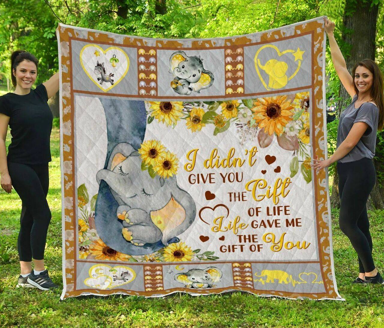 Elephant Sunshine Quilt Blanket ABC07114284 and Home Decor