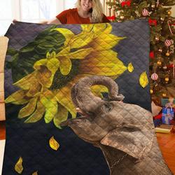 Elephant Sunwer Quilt Kxl and Home Decor