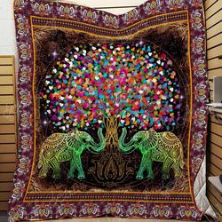 Elephant Tree Of Life Ah Quilt Derqhl and Home Decor