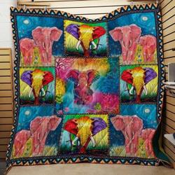 Elephant V1 K 3D Customized Quilt and Home Decor