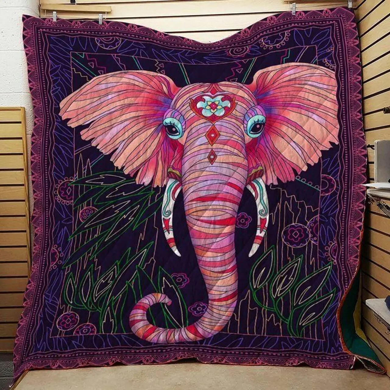 Elephant V5 E 3D Customized Quilt and Home Decor