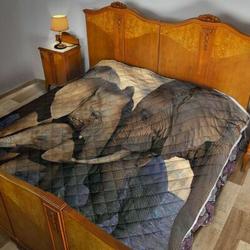 Elephant We Are Family Awesome MYT726 3D Customized Quilt Hip and Home Decor
