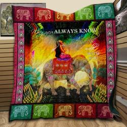 Elephant You Always Know BH1 NTTH011298 3D Customized Quilt and Home Decor