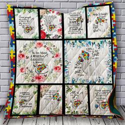 Elephants Mom And Daughter Quilt Blanket A163 and Home Decor