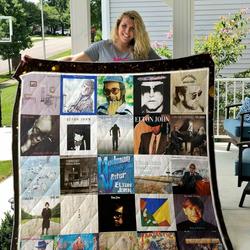 Elton John Album Covers Quilt Blanket and Home Decor