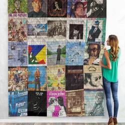 Elton John Albums 02 Quilt Blanket and Home Decor