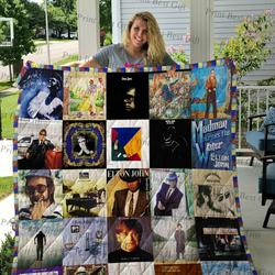 Elton John Albums Cover Poster Quilt Blanket Ver 2 and Home Decor