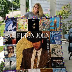 Elton John Albums Cover Poster Quilt and Home Decor