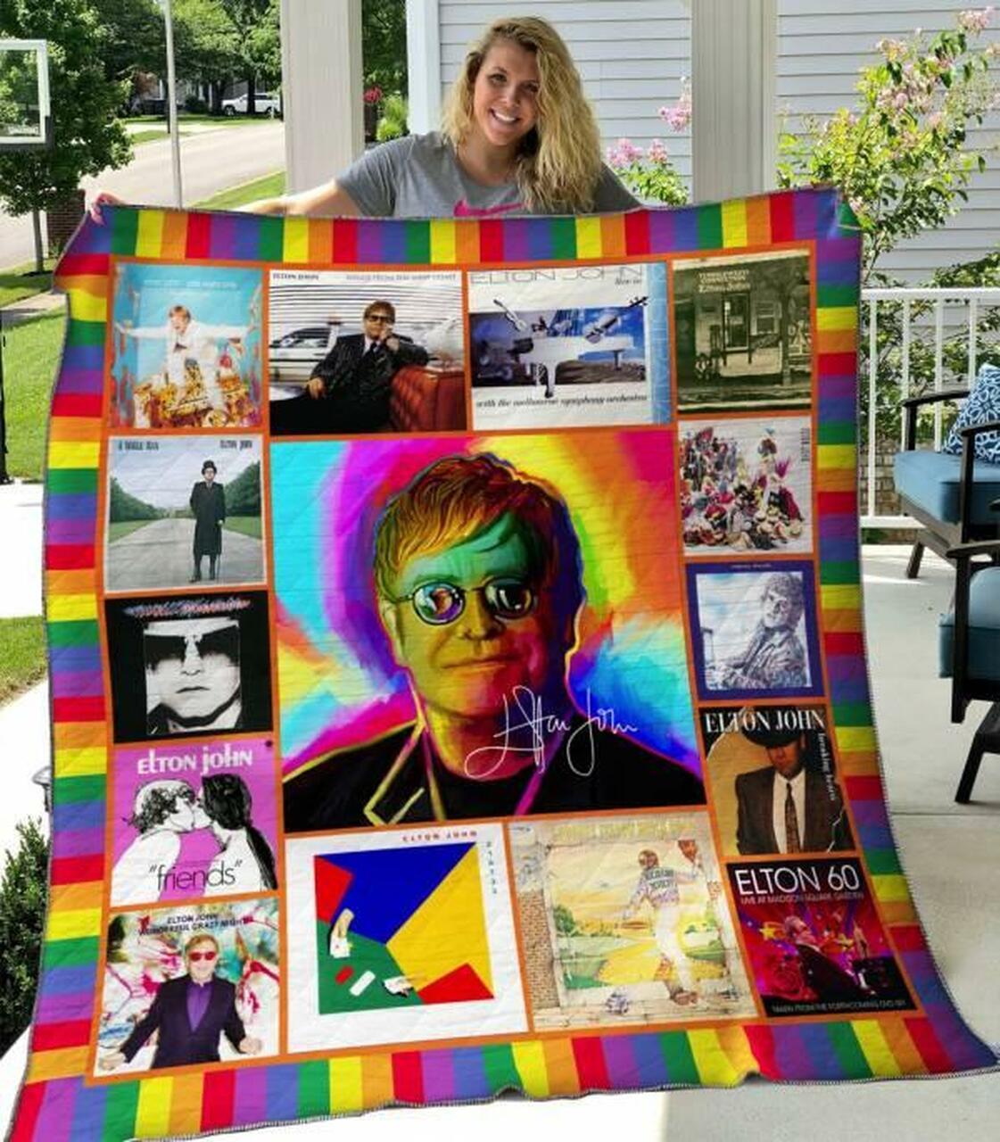 Elton John Quilt Blanket Hvt060634 Quilt and Home Decor