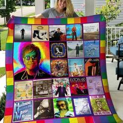 Elton John Quilt Blanket Hvt060636  Quilt and Home Decor