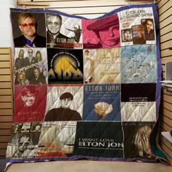 Elton John Singles Quilt Blanket and Home Decor