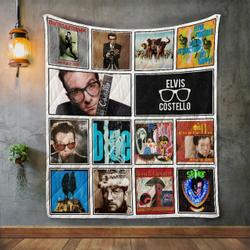 Elvis Costello Album Covers Quilt Blanket and Home Decor
