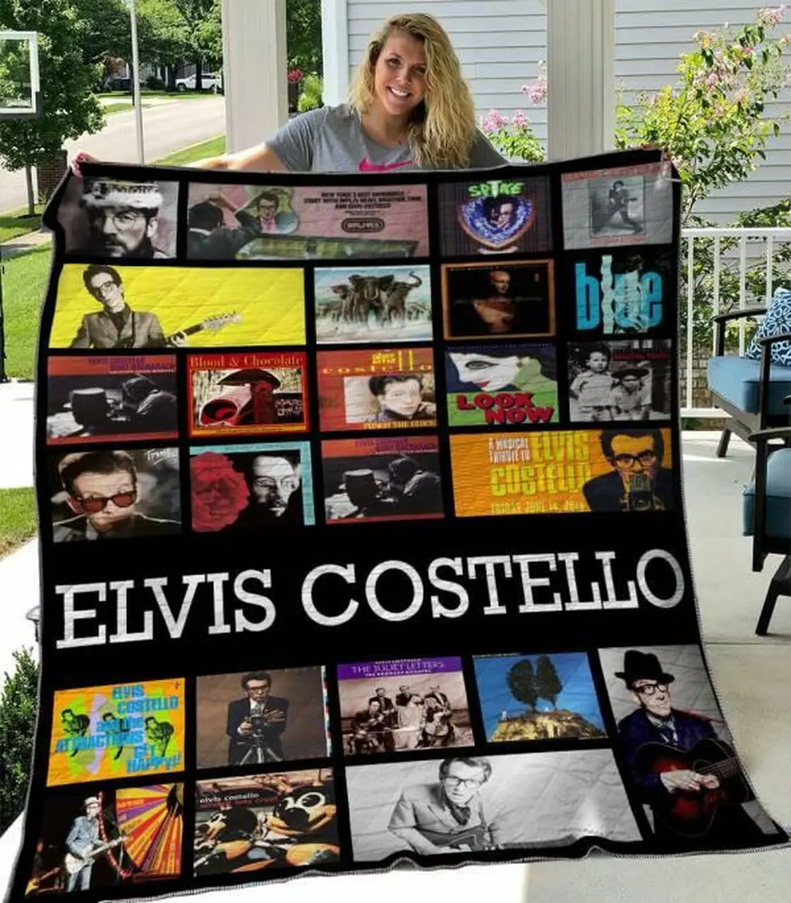 Elvis Costello Quilt Blanket M240512 Quilt and Home Decor