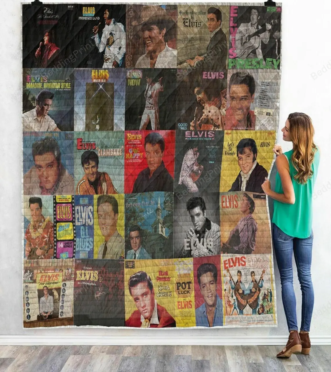 Elvis Presley 03 Quilt Blanket and Home Decor
