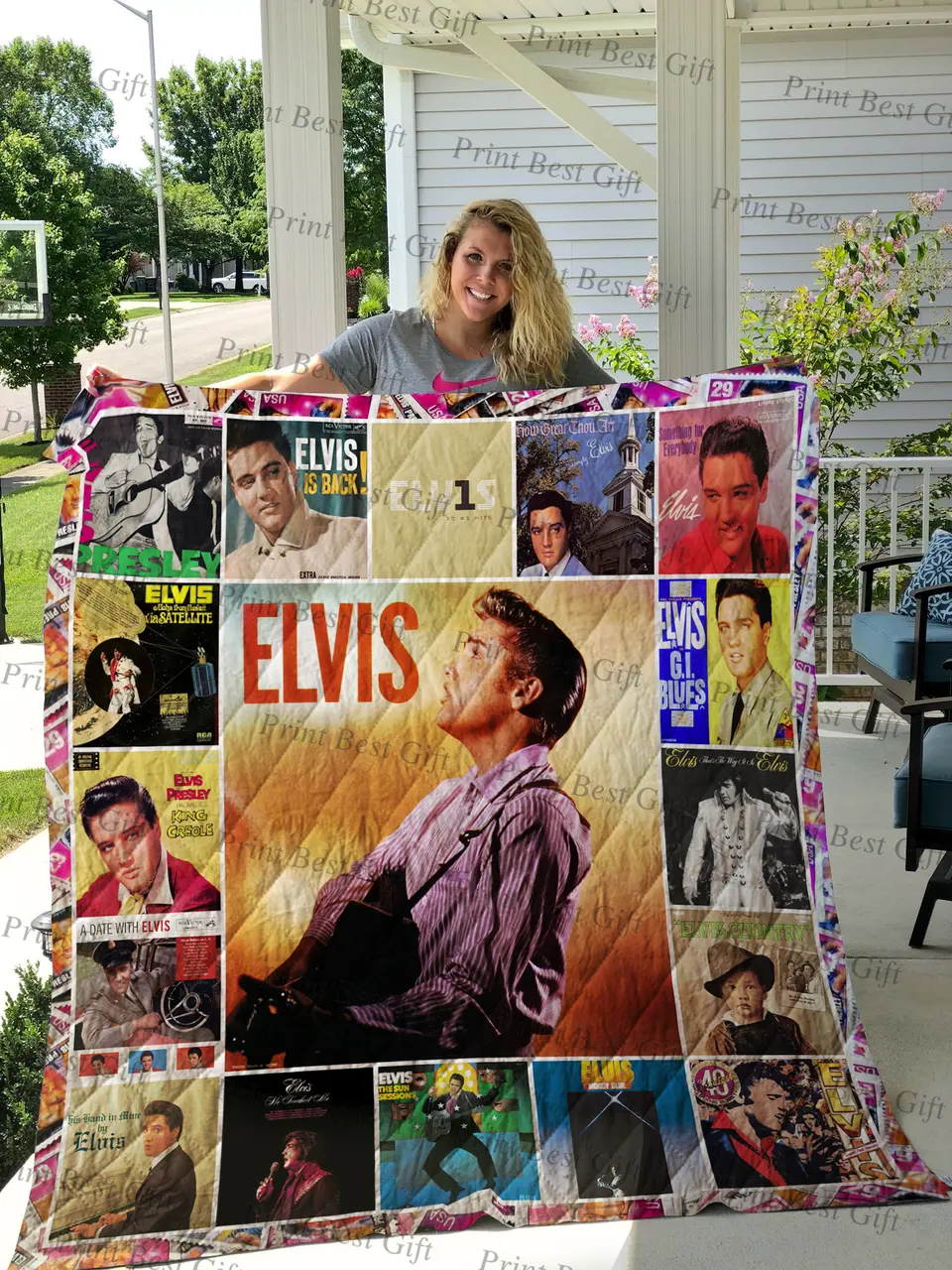 Elvis Presley Albums Cover Poster Quilt 2 and Home Decor